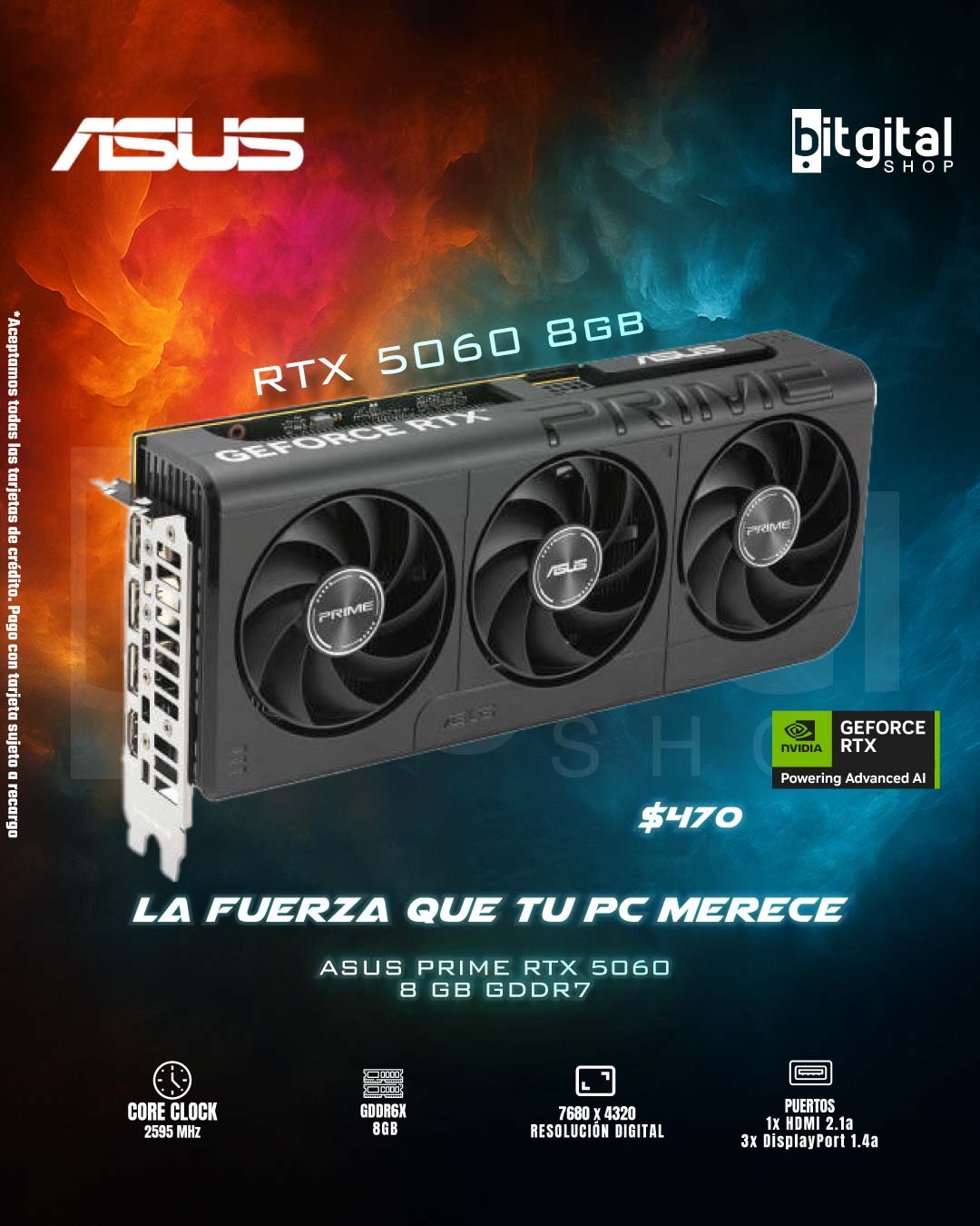 ASUS PRIME RTX 5060 8GB GDDR7