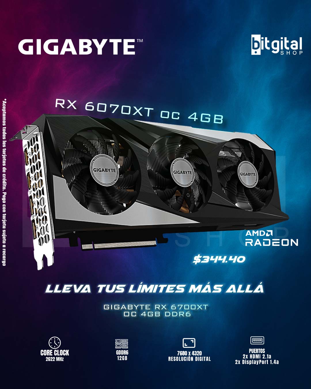 GIGABYTE RX 6700XT OC 4GB DDR6