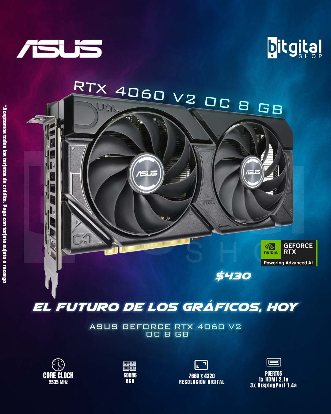 ASUS GEFORCE RTX 4060 V2 OC 8GB