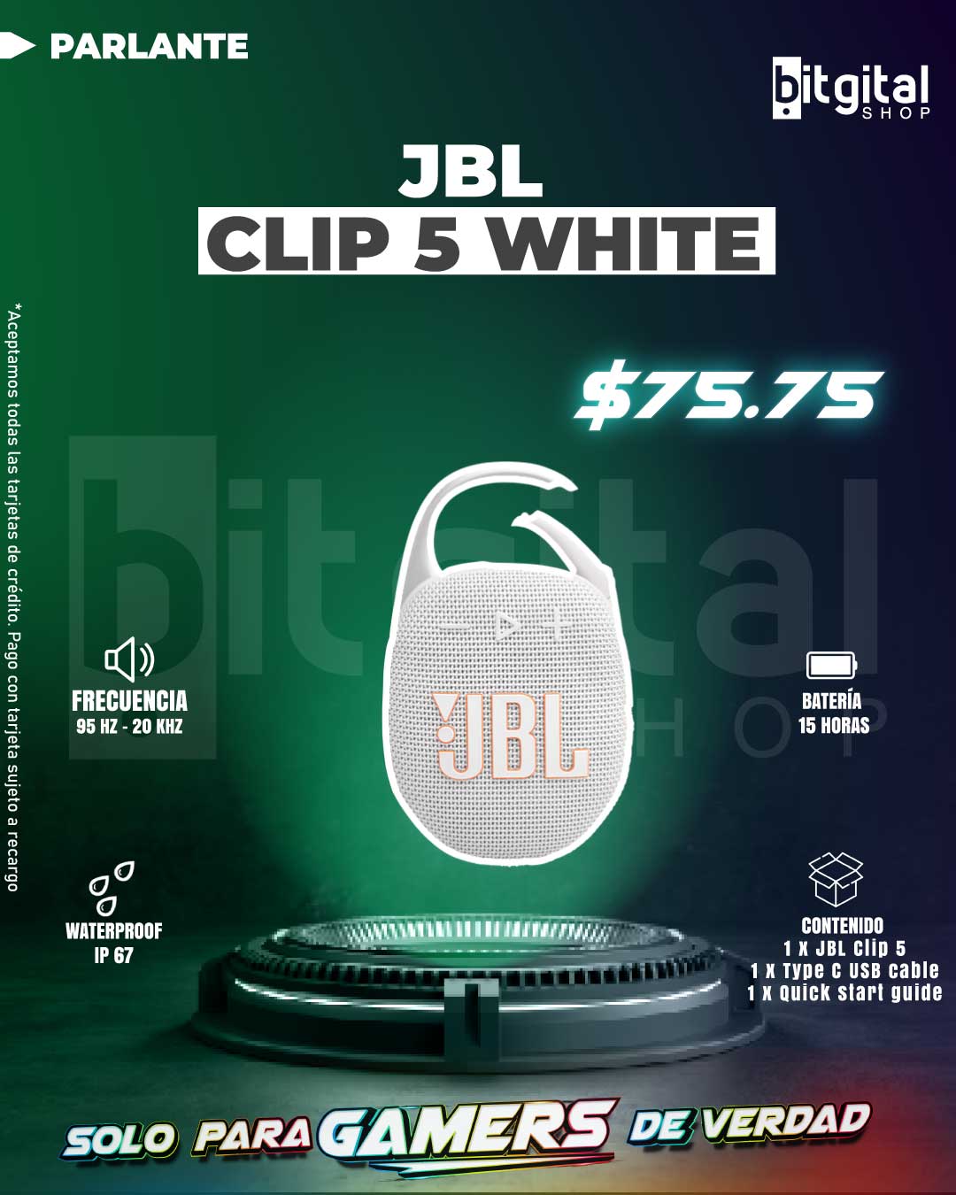 JBL CLIP 5 WHITE