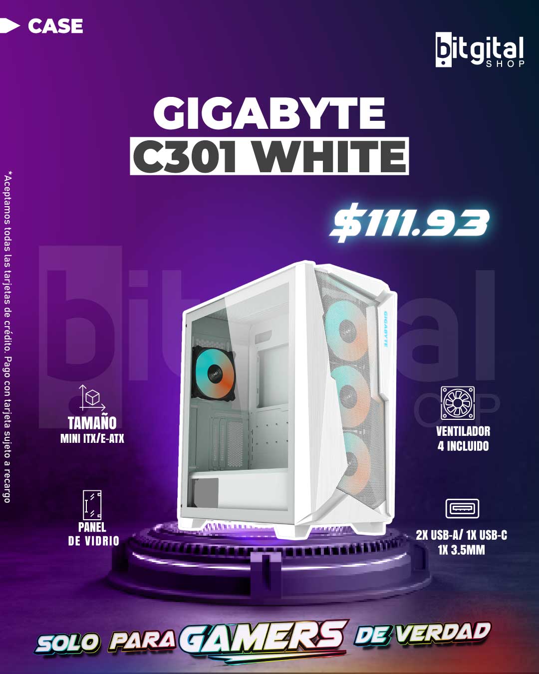 GIGABYTE C301 WHITE