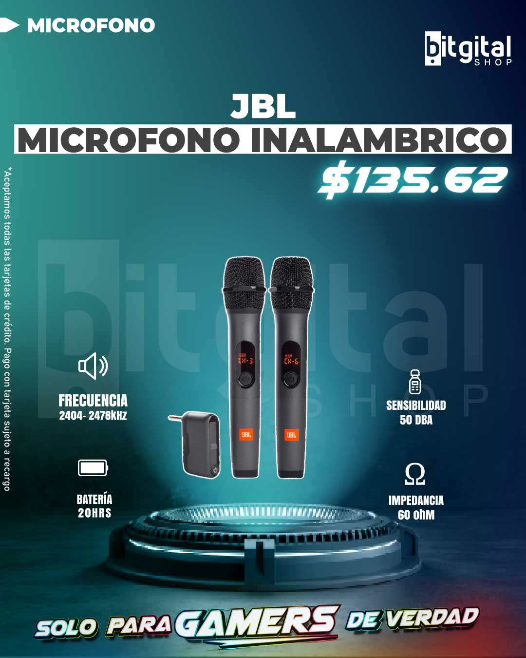 JBL MICROFONO INALAMBRICO — $135.62